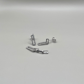 Crystal Bar 925 Sterling Silver Pendant Set for Women