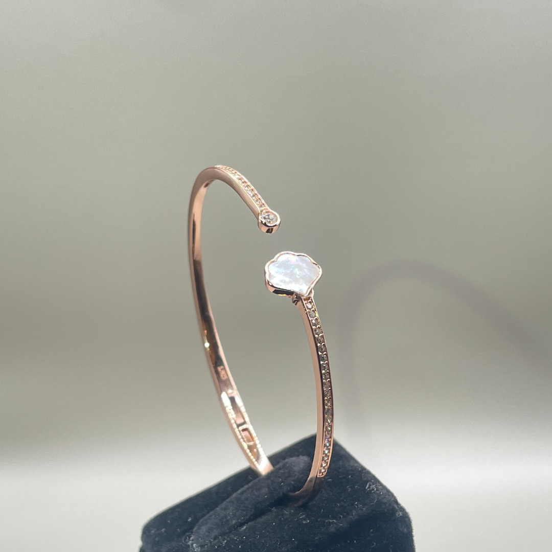 Opal Rose Gold Glow 925 Silver Bracelet